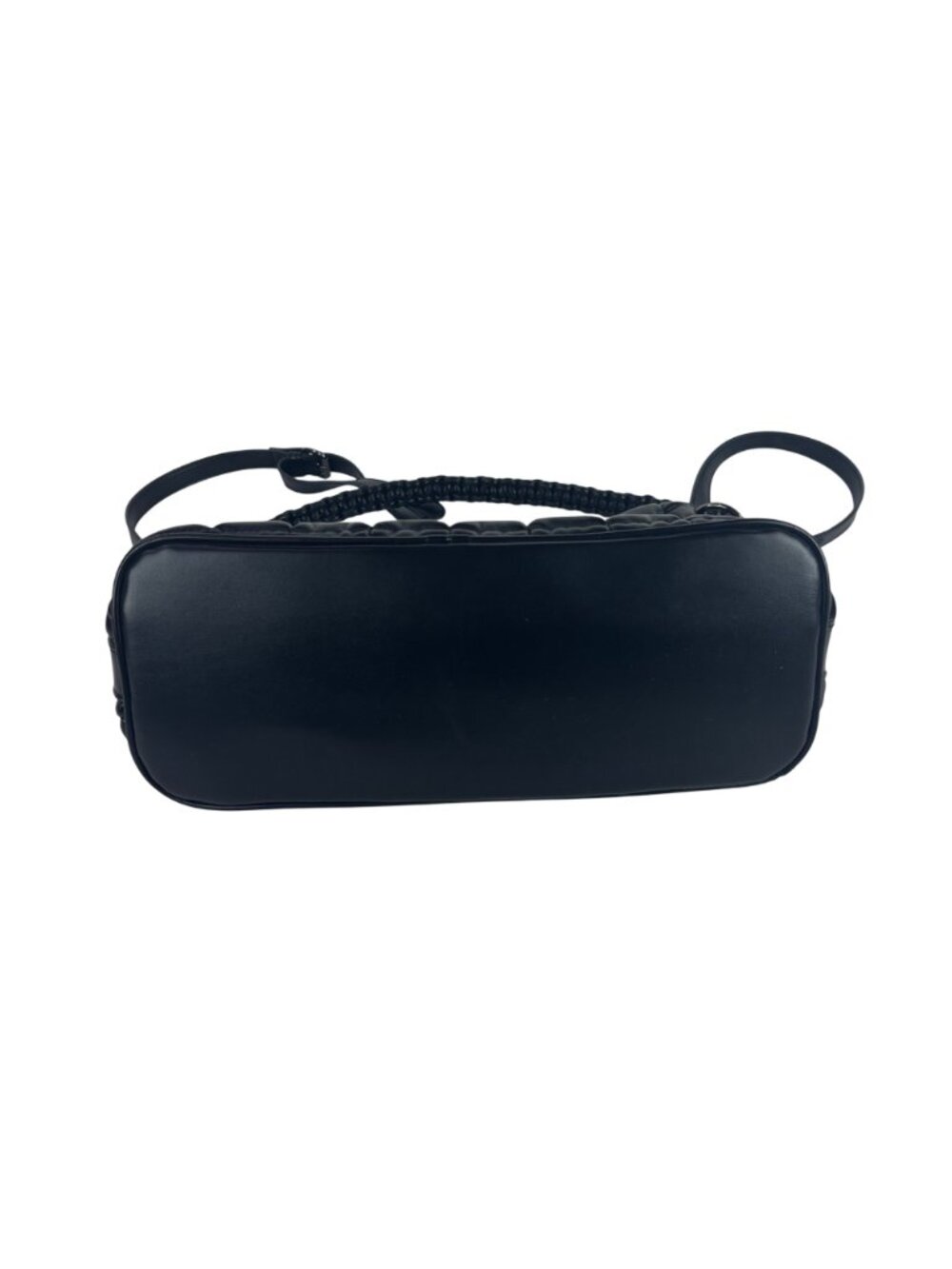 Jen & Co Jacqueline Quilted Satchel Shoulder Bag Black With Braided Handle & Adj - Picture 12 of 12